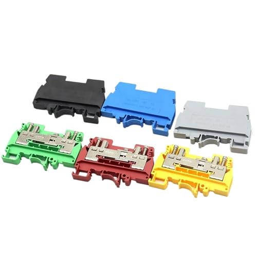 10PCS DIN Rail URTK/S Current Test Multicolor Terminal Wire Connector Electrical Connector URTK6S 660V 57A 6mm ²(Blue)