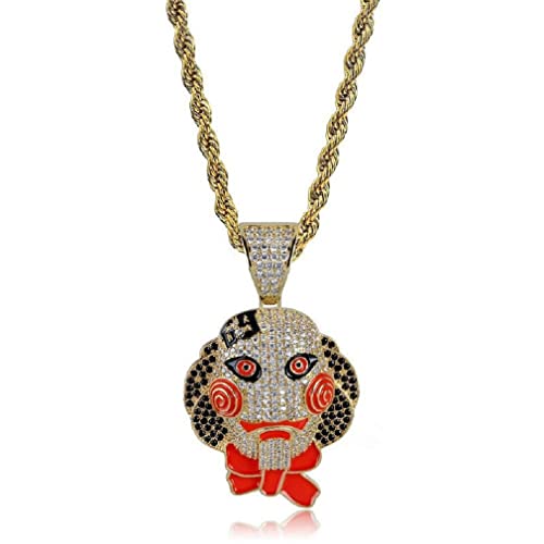 Collier Joker homme look festival punk pendentif gothique soirée