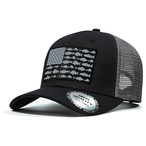 Gorra trucker con bandera de pez para pescadores miniatura 2