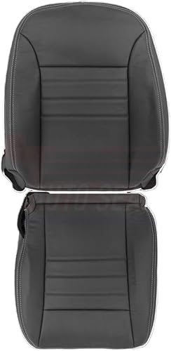 US Auto Seat Cover 2011 2012 compatible con Dodge Charger SXT Front Driver Top & Bottom Cubiertas de cuero negro