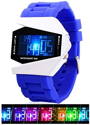Kids Digital Sport Watch Warcraft Fighter Multi Function LED 50M Outdoor Waterproof Electronic Analog Quartz Silicone Wrist Watches for Kids Toddler Boys Girls Children