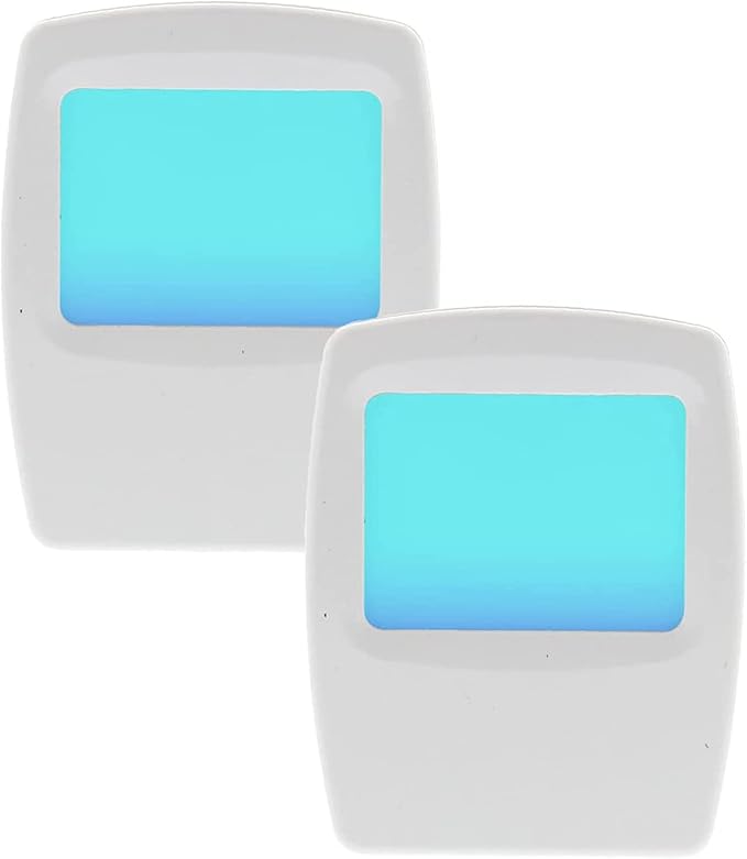 AMERELLE AlwaysOn Blue Night Light, 2 Pack (71282) Plug in LED Night