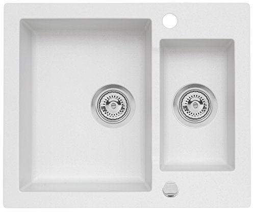 AXIS KITCHEN Mojito 80 Weiss Einbau Axigranit 60er Unterschrank Küchenspüle 60x50cm Weiss Cover