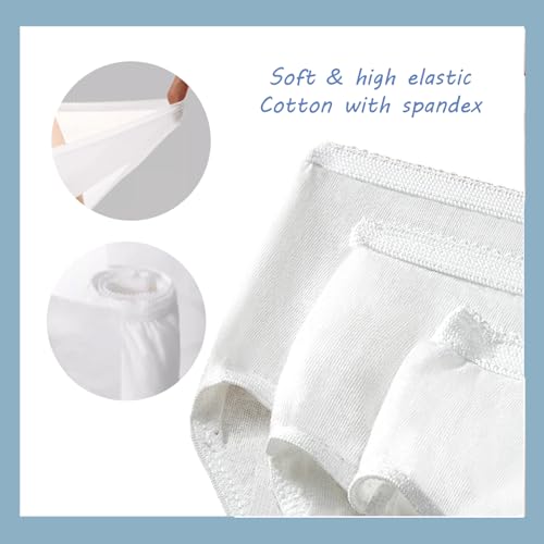 Men's Disposable Panties Underwear Travel Panties Pure Cotton Emergencies Panties for Business Trip Travel Hotel Spa Hospital Underpants White Medium(7pcs/pk)4