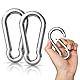 2er Karabinerhaken Set 11x110cm, LISOPO Super Groß Karabiner Edelstahl 304 Karabiner Professionell belastbar, Groß Karabinerhaken mit Schnappverschluss für alle Zughilfen und Griffe mit Einer Öse
