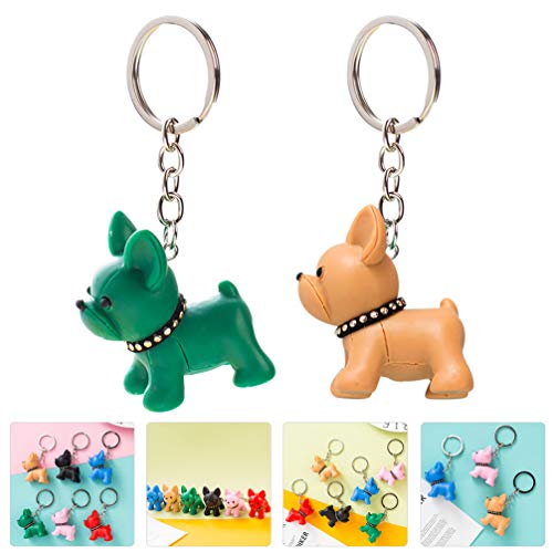 SOIMISS Pcs 2 Chaveiro Cão Francês Bull Dog Pingente Anel Chave Cão Animal de Estimação Memorial Jói