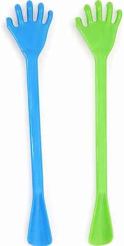 Miniatura 7 de 2 piezas Rascador trasero cuerno de zapato 20" plástico Backscratcher cuerpo mano masajeador zapatos