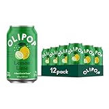 OLIPOP Prebiotic Soda Pop, Lemon Lime, Pantry Pack Packed with Prebiotics, Fiber, and Botanicals, Gluten Free, Vegan, GMO Free, 12oz (12-Cans)