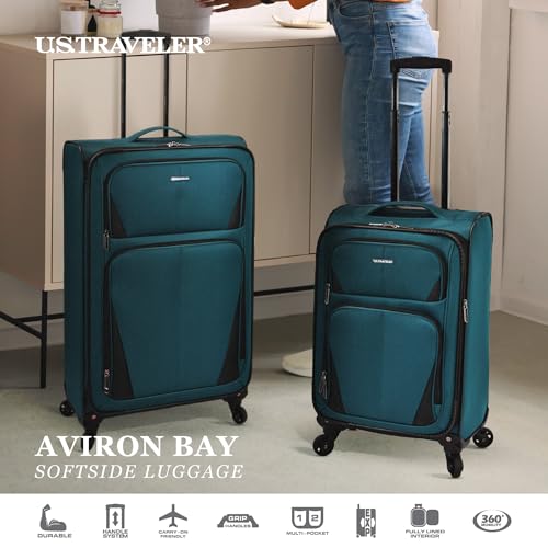 U.S. Traveler Aviron Bay Expandable Softside Luggage with Spinner Wheels, Purple, 3-Piece Set by U.S. Traveler - Image 2
