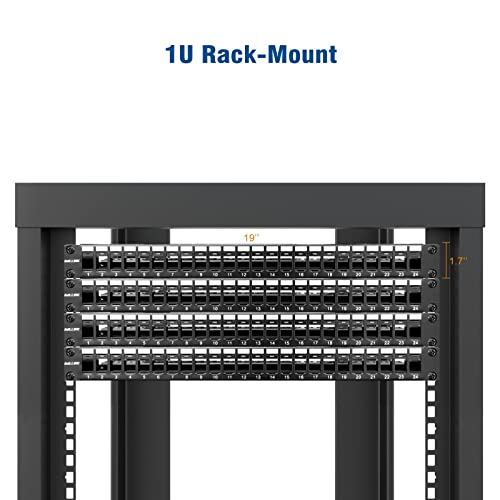 Iwillink 24 Port Blank Keystone Patch Panel With (12-Pack) Blank Keystone Jack Inserts - 1U 19" Metal Rackmount Or Wallmount Housing For Keystone Jacks/Keystone Panel #TOP5