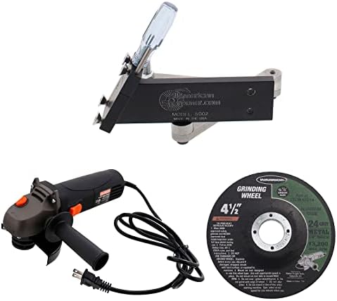All American Sharpener 5002 Sharpener Kit for Standard Straight Lawn Mower Blades with Angle Grinder and Wheel