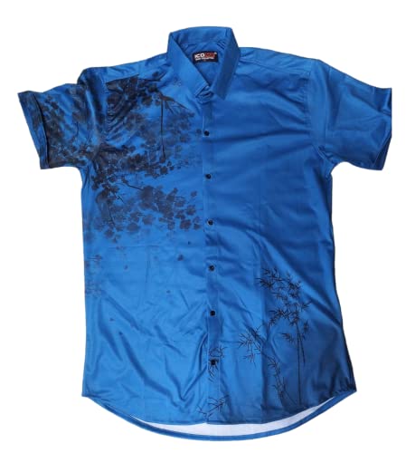 Image of mahek Fashion Printed Half Sleeve Lycra Shirt for Men