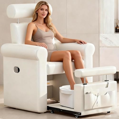 VARONXE Pedicure Chair No Plumbing for Nail Tech, Reclining