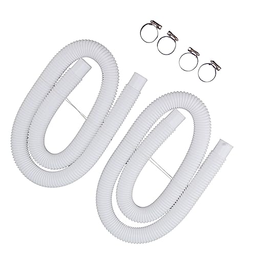 Swimming Pool Replacement Hoses, Swimming Pool Replacement Hose and Clamp Adjustable Length Aging Resistant Crack Resistant High Strength for Garden