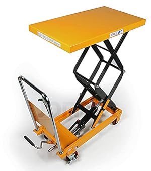MESA ELEVADORA HIDRAULICA PARA TALLER EXTRA ALTA 1300MM, 350 KG