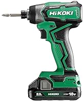【Amazon.co.jp限定】HiKOKI(ハイコーキ) 18V インパクトドライバー WH18DD 初回修理保証 2.0Ahバッテリー2個、充電器、ケース付 電動ドライバー WH18DD(2BG)