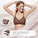 OEAK Women Seamless Bra No Underwire Push Up Anti Sagging Bralettes Everyday Tshirt Supportive Racerback Bra L Coffee