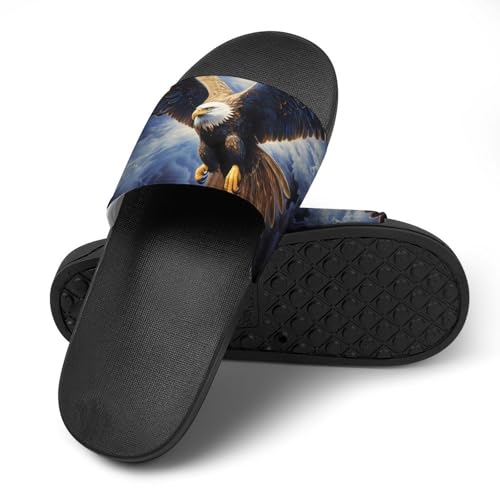Ea-gle Flying Night Sky House Sandals Non-Slip Bathroom Slippers Beach Summer Shoes for Men Women4