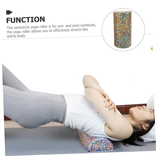 Rodillo de espuma semicircular colorido para masaje muscular, entrenamiento de equilibrio en yoga y alivio de dolor. Rodillo de media luna para espalda, cuello, piernas, fisioterapia y estiramiento miniatura 4