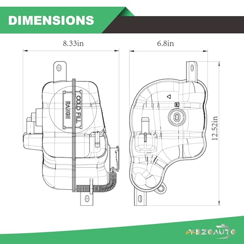 Yezoauto Upgraded Front Pressurized Coolant Reservoir with Cap for Dodge Journey V6 3.5L 2009-2010 / Journey V6 3.6L 2011-2019 Replaces OE# 5058456AD 5058456AE 603-453 55056382AA by Yezoauto - Used condition - Image 6