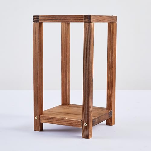 Neoflavie Wooden Wedding Lantern Centerpiece Include Wooden Lantern Candle Holder Flameless LED Candle Eucalyptus Leaves Wreath for Centerpieces Wedding Table Party Farmhouse Decor - Image 10