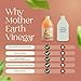 Mother Earth, Organic Apple Cider Vinegar with The Mother, Half Gallon, Fresh Pressed Organic Apples, OACV, ACV, Raw, Unpasteurized, Unfiltered (1/64oz Bottle)