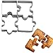 Set di 4 formine per biscotti a forma di puzzle