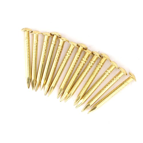100 clavos de latón con cabeza redonda para instalación y reparación de bisagras de muebles, longitudes: 10 mm, 15 mm, 18 mm y 22 mm (18 mm) miniatura 3