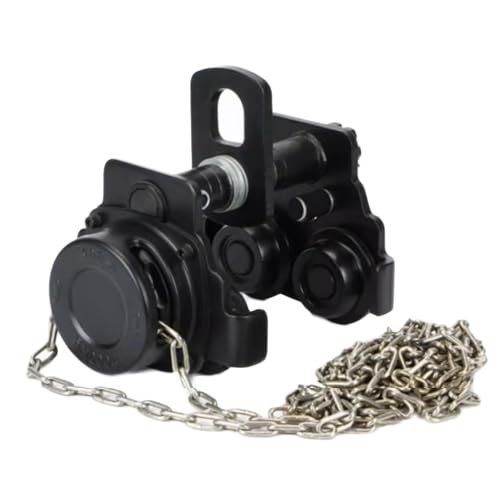 YushenFu 1/2/3/5 Ton Manual Chain Trolley, Heavy-Duty Gantry Crane Trolley I-Beam Flange Width Adjustable, Hoist Trolley with Hand Pull Chain, for Industrial and Warehouse(Size:5T)
