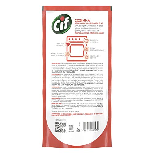 Cif Limpador Ultra Rápido Desengordurante Refil 450Ml