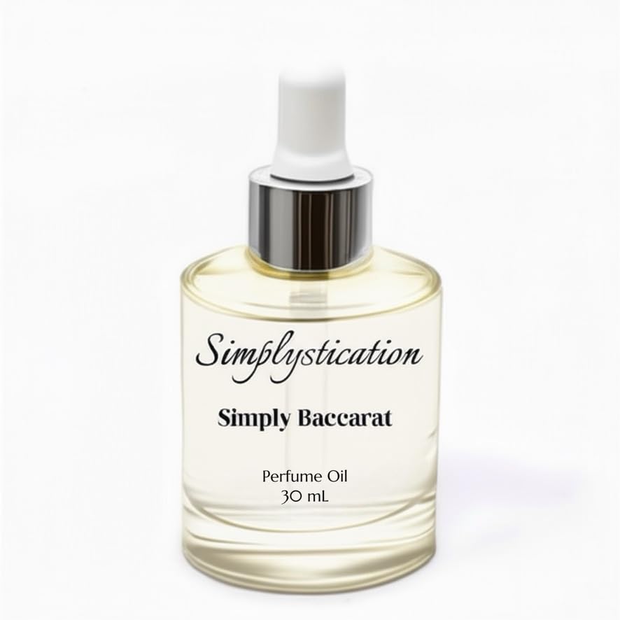 Simply Baccarat Perfume Oil – Inspired by Baccarat R0uge 54O – Eau de Parfum - Unisex Fragrance – 30ml Dropper + 10ml Roll-On Set – Alcohol-Free Perfume Oils for Women & Men