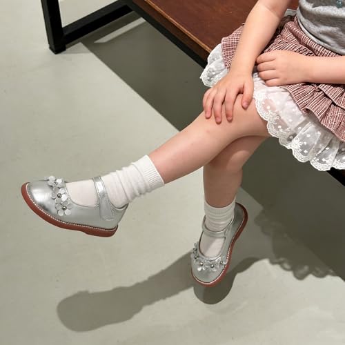 Image of Flaryzone Toddler Little Girl Mary Jane School Uniform Oxfords Flat Dress Shoes