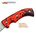 Elk Ridge - Fixed Blade Knife - 8.75-in Overall, 3.5-in Satin Finish Stainless Steel Blade, Full Tang Construction, Red Camo Coated Rubber Handle, Nylon Sheath