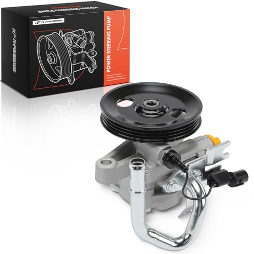 A-Premium Power Steering Pump, with Pulley & Hose Barb & Harness Sensor, Compatible with Kia Soul 2010 2011, 2.0L