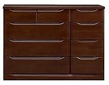たんす チェスト 完成品 コンパクト ローチェスト ハイチェスト ダーク ブラウン ナチュラル ホワイト 幅 45 60 80 100 120 (幅120-4段, ダークブラウン) 1360-1366-1372