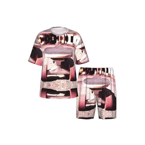 Ensemble de pyjama pour hommes à manches courtes et col rond short - 4