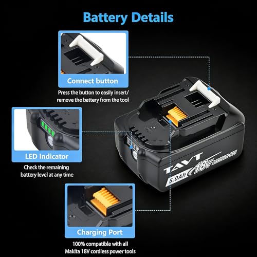 Batterie BL1850 18V 5Ah compatible BL1860 BL1840 BL1830 DC18RC - 5