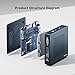 BOSGAME Fanless Mini PC Widnwos 10 Intel N4020(up to 2.6GHz), 4GB LPDDR4 RAM/ 64GB eMMC Mini Computers, Mini Desktop Computer Dual Channel WiFi5 Bluetooth 5.0 HDMI/VGA Port 4K 60HZ