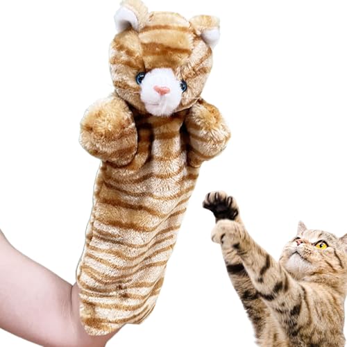 Mihauuke Katzen Spielzeug Handpuppe - Sanfte Katzen Handpuppe Für Indoor Beschäftigungsspiel | Interaktive Kätzchen Für Sinnesanregung & Geistiges Training