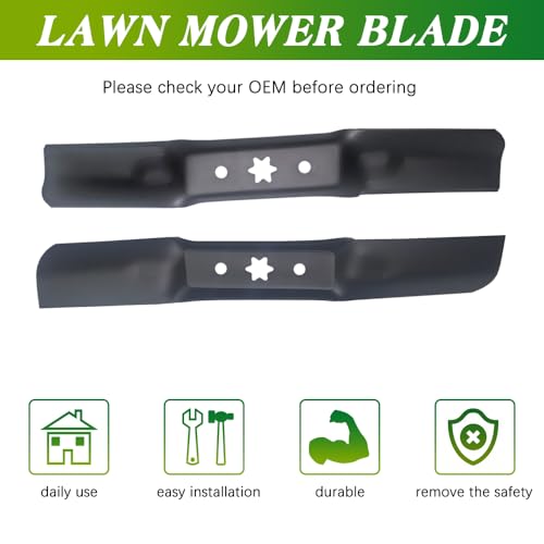 image for Apeixoto 3PCS 742-05052A 942-05052A Blades for 50 Inch Deck Lawn Mower