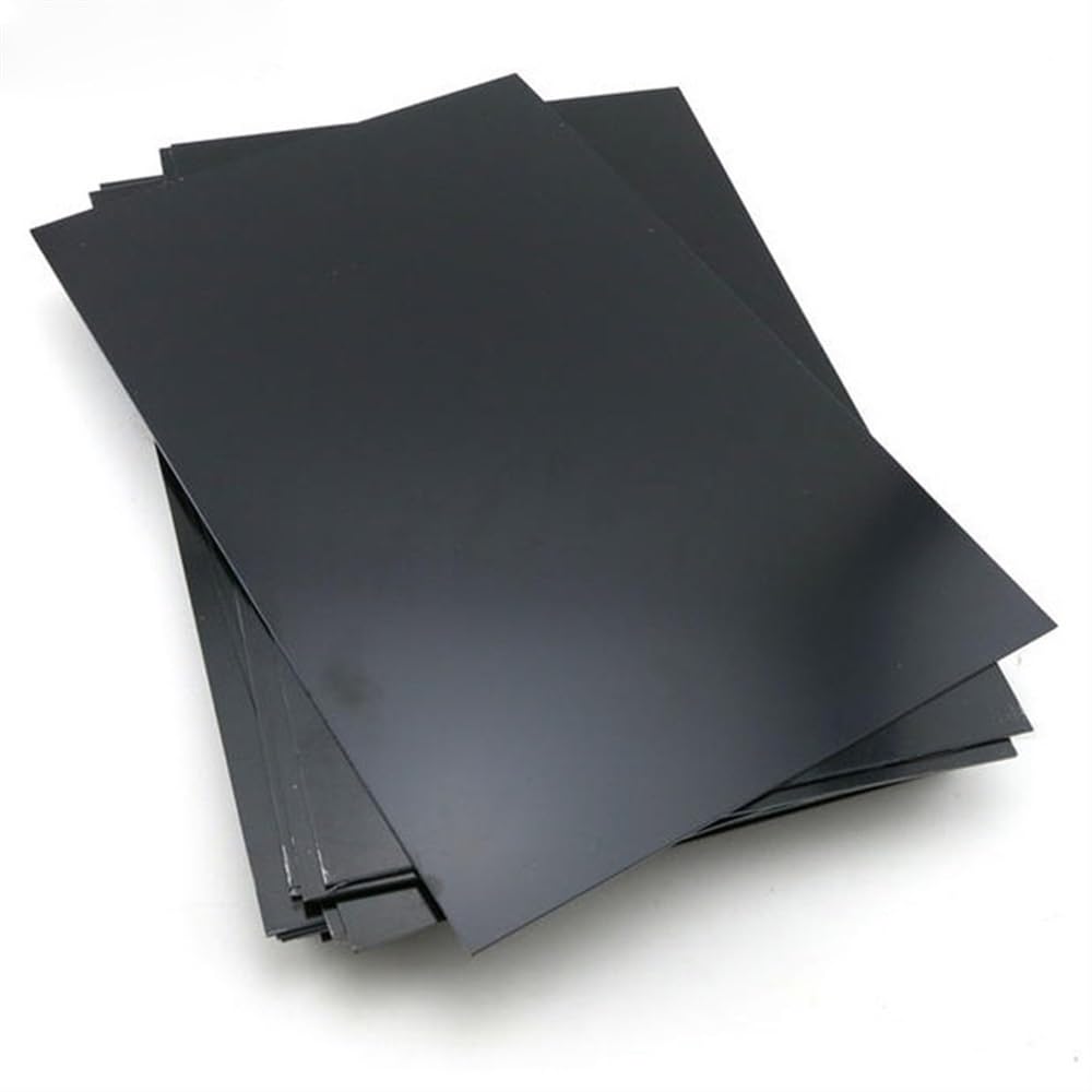 Feuille Plastique ABS Noir/blanc - Polycarbonate Transparent Pour Bricolage, Modélisme - Épaisseur 0,5 à 3 Mm - 6