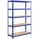 Yaheetech スチールラック キッチンラック 120x45x180cm 5段 オープンシェルフ メタルラック 収納棚 ステンレスラック 高さ調節可 防サビ加工 ネジなし 組立簡単 幅120 耐荷重875kg キッチン 物置 倉庫...