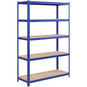 Yaheetech スチールラック キッチンラック 120x45x180cm 5段 オープンシェルフ メタルラック 収納棚 ステンレスラック 高さ調節可 防サビ加工 ネジなし 組立簡単 幅120 耐荷重875kg キッチン 物置 倉庫...