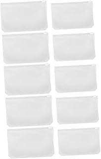 Tofficu 80 pçs saco de armazenamento de cartão de visita bolsas transparentes com zíper envelopes transparentes envelopes a6 pastas de classificação fichário pasta com zíper pasta de documentos saco para saco de arquivo
