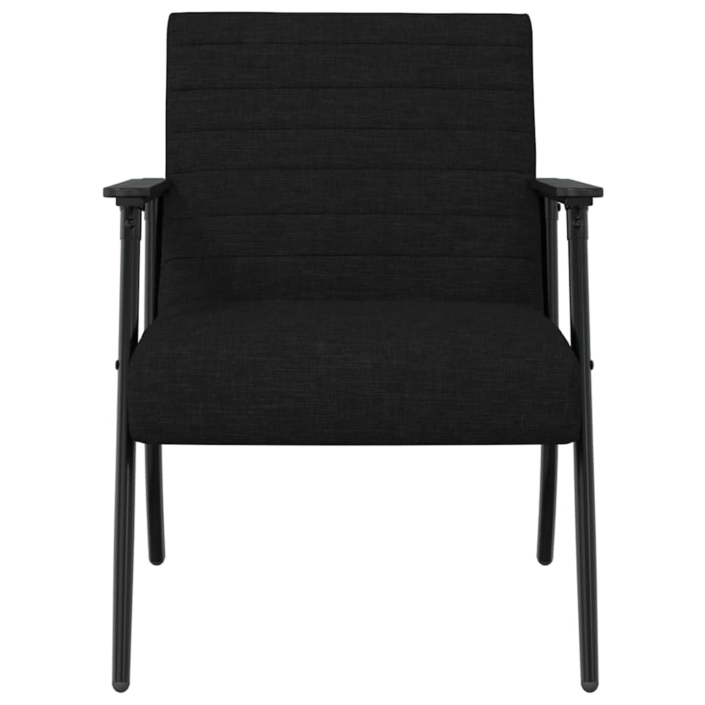 Nowoczesny fotel z materiału z ergonomicznym oparciem i podłokietnikami, 59 x 75 x 78 cm, tapicerowane krzesło do salonu, sypialni, biura i kącika do czytania