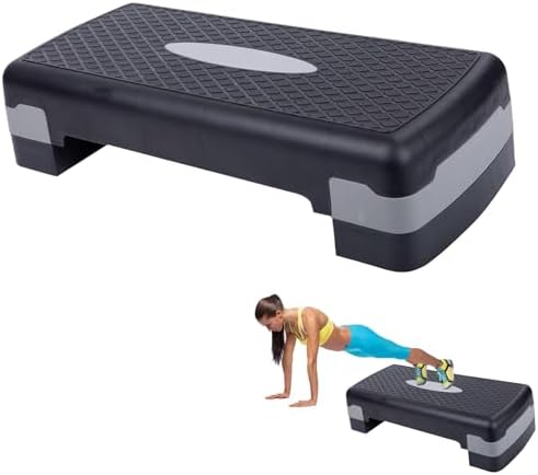 Aerobics Step Platform Steps Fitness Home Bench Fitness with Adju...