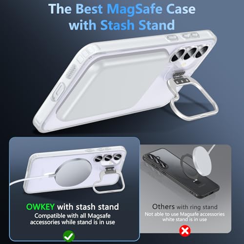 3-in-1 for Samsung Galaxy S25 FE Case with Stand & Screen Protector, White - image 4