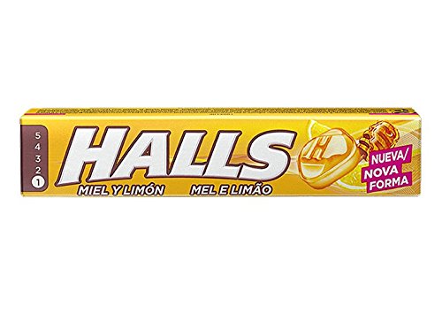 Halls - Caramelos refrescantes, sabor miel y limon [Pack de 5]