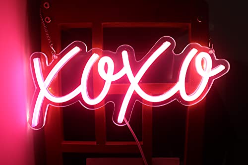 Neon Light Sign LED XOXO Night Lights USB Operated Decorative Marquee Sign Bar Pub Store Club Garage Home Party Decor