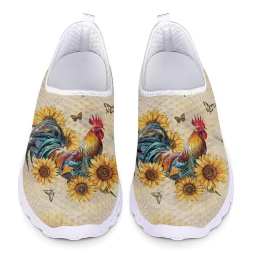 Forchrinse Music Note Women’s Walking Shoes Men’s GO Walk Soft Mesh Slip on Sneakers Lightweight Work Shoes